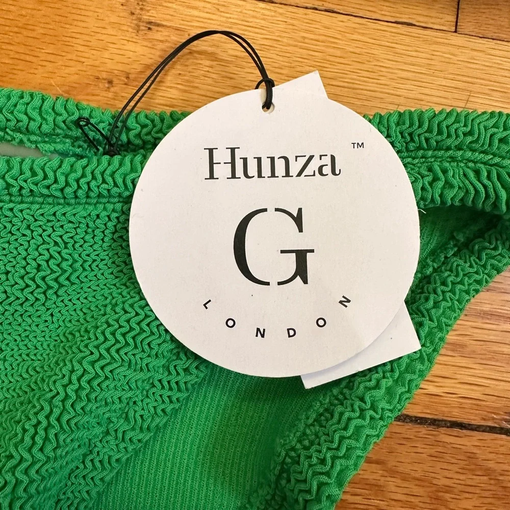 Hunza G Green Textured Bikini Set - Women's Swim